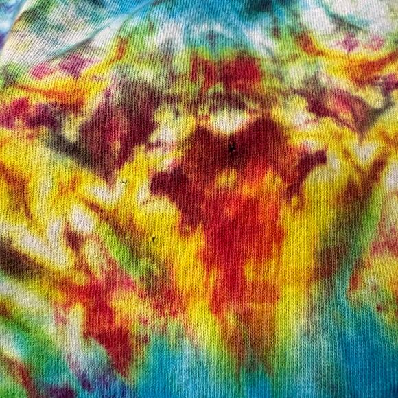 Vintage 80s Tie Dye Single Stitch T-Shirt Fruit of the Loom USA Made XX-Large - Picture 5 of 10